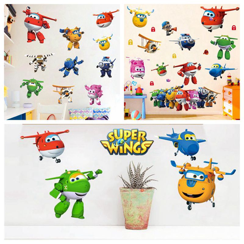 Baby Nursery Posters - Sıcak Karikatür Süper Kanatları Deformasyon Uçak