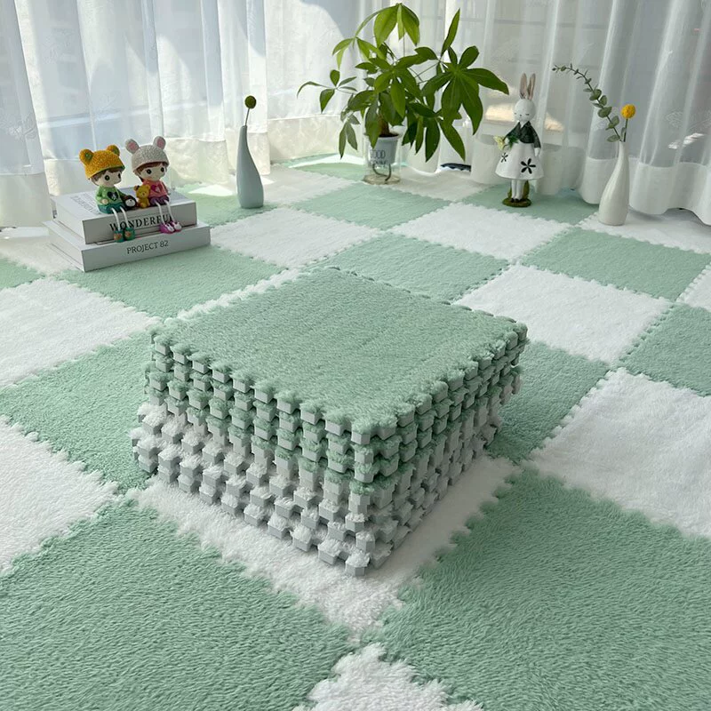 Baby Nursery Carpet - Yumuşak Kabarık Bulmaca Köpük Zemin Mat-Kilitli