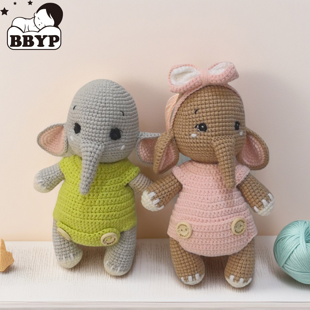Baby Nursery Diy - El Yapımı Tığ Işi Fil Çift