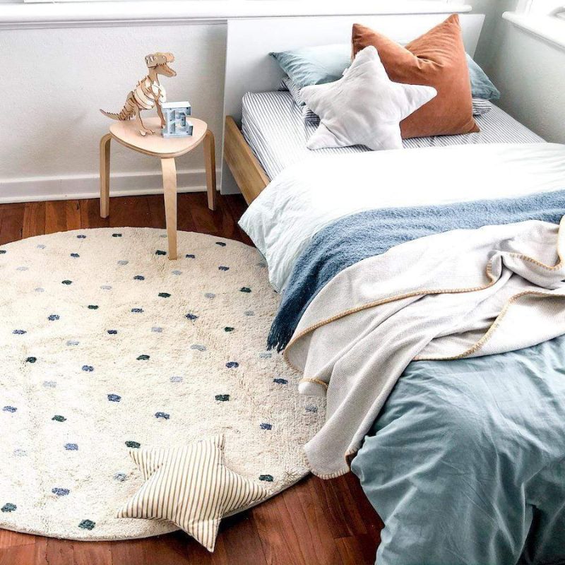 Baby Nursery Carpet - Nokta kabarık halı oturma odası yuvarlak