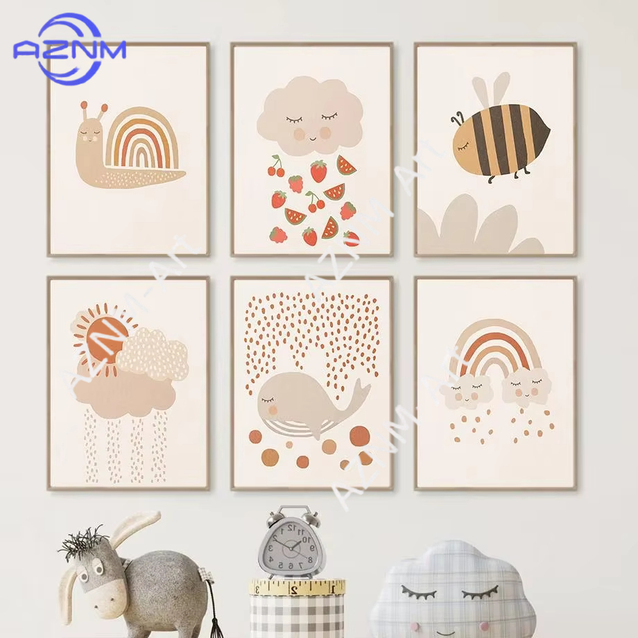 Baby Nursery Posters - 1 adet kreş duvar sanatı tuval