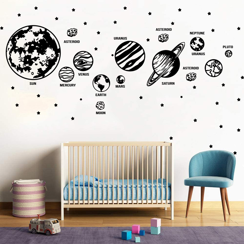 Baby Nursery Products - Büyük gezegen güneş sistemi uzay yıldız