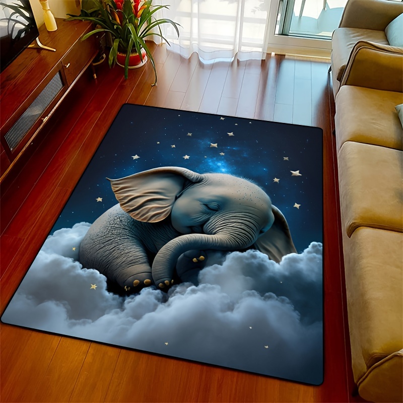 Baby Nursery Carpet - Rüya Gibi Fil Desenli Çocuk Odası