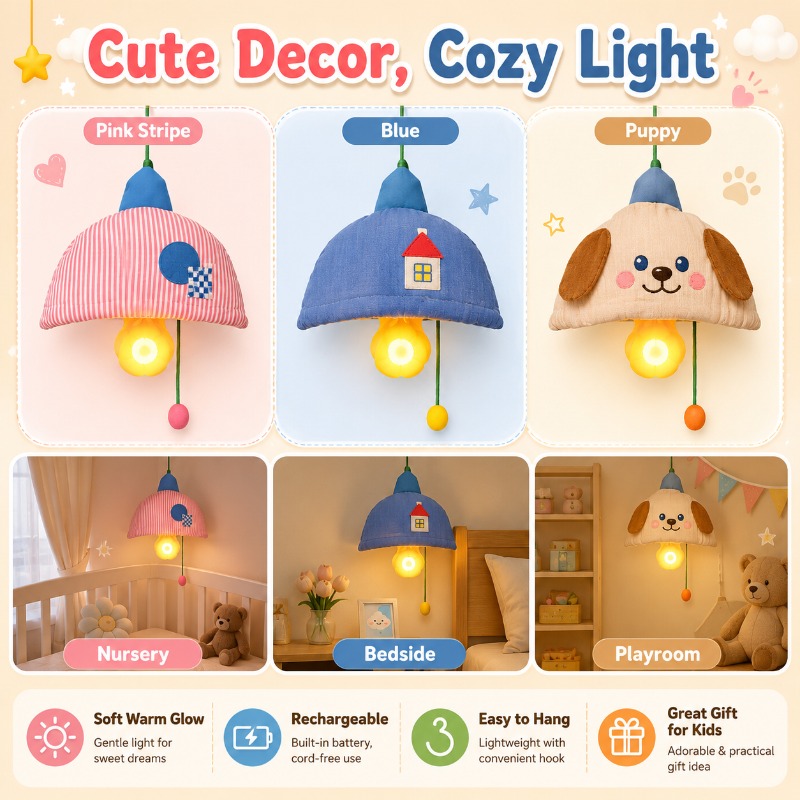 Şarj edilebilir asılı gece lam - Baby Nursery Lampshade incelemesi ve fiyatı