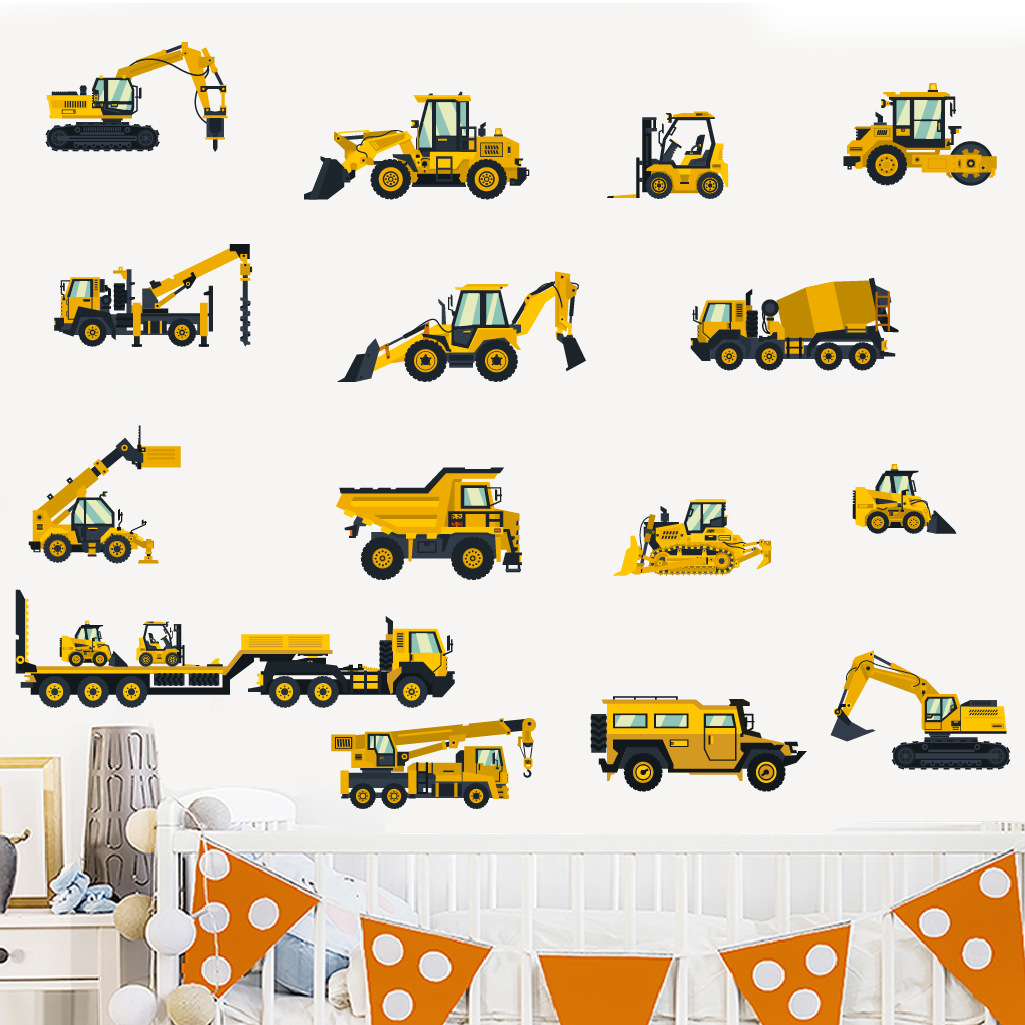 Karikatür Ekskavatör Mühendisl - Baby Nursery Posters incelemesi ve fiyatı