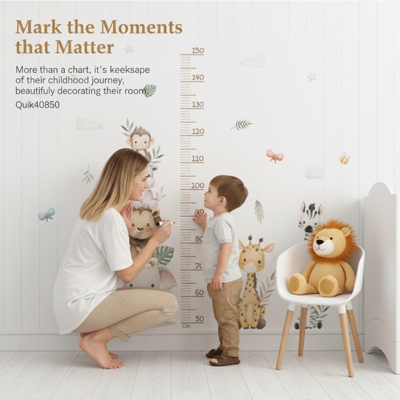 Yeni Çocuk Büyüme Tablosu Etik - Baby Nursery Jungle Animals incelemesi ve fiyatı