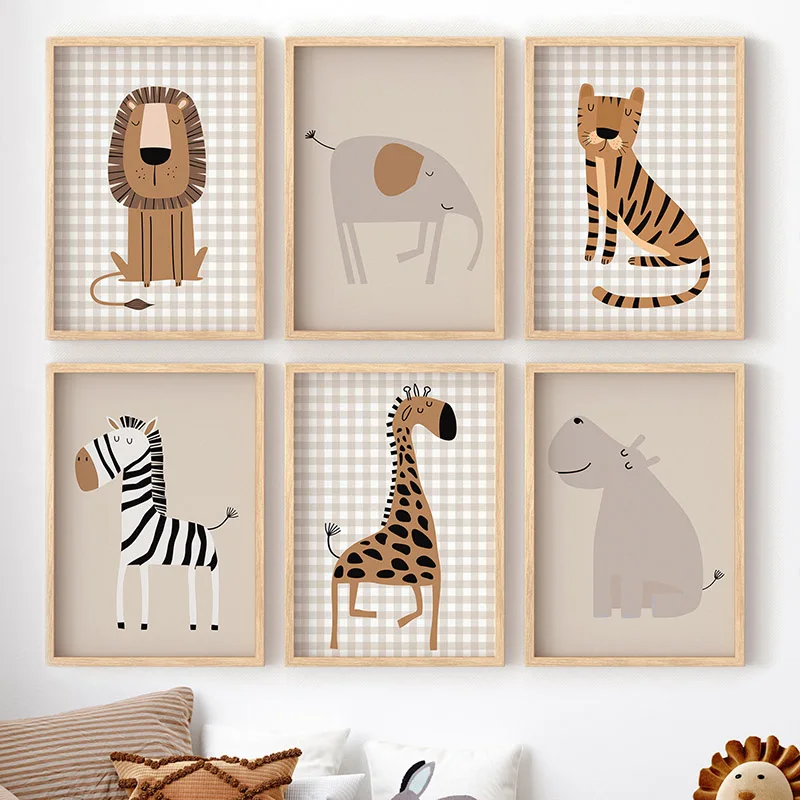 (Çerçeve yok) Aslan Kaplan Fil - Baby Nursery Jungle Animals incelemesi ve fiyatı