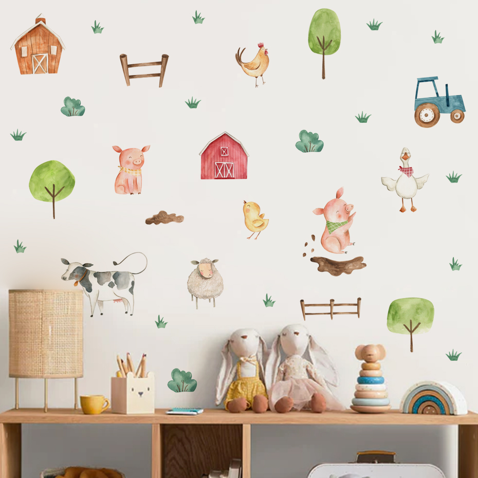 Boho suluboya sevimli çiftlik  - Baby Nursery Furniture incelemesi ve fiyatı