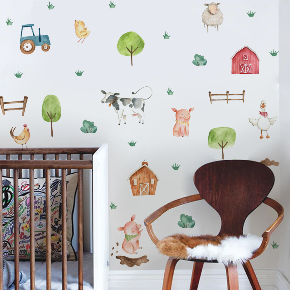 Boho suluboya sevimli çiftlik  - Baby Nursery Furniture incelemesi ve fiyatı