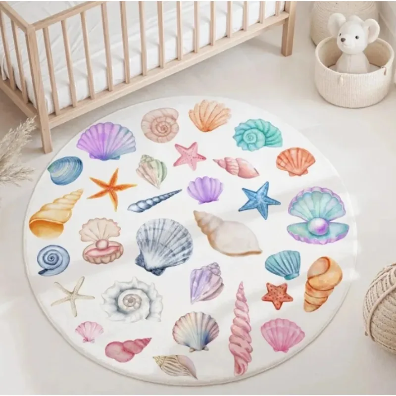 Mavi Deniz Hayvanları Yuvarlak - Baby Nursery Carpet incelemesi ve fiyatı