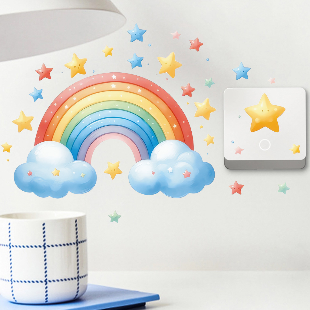 Karikatür gökkuşağı aydınlık d - Baby Nursery Diy incelemesi ve fiyatı