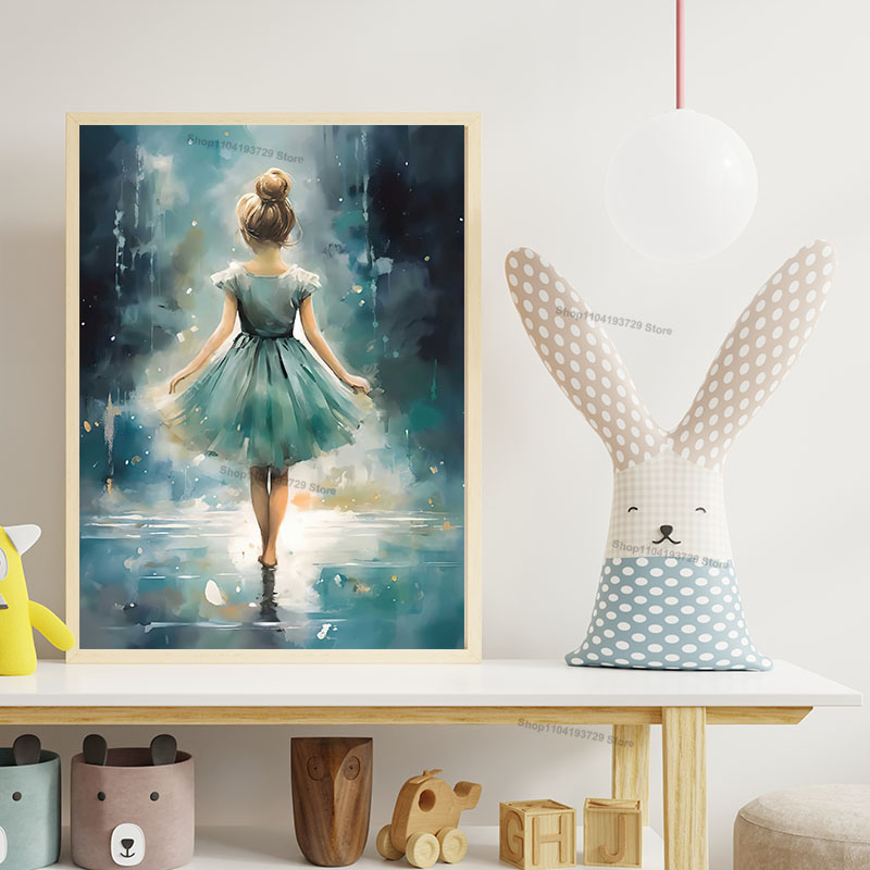 Suluboya Bale Kız Ayakkabıları - Baby Nursery Posters incelemesi ve fiyatı