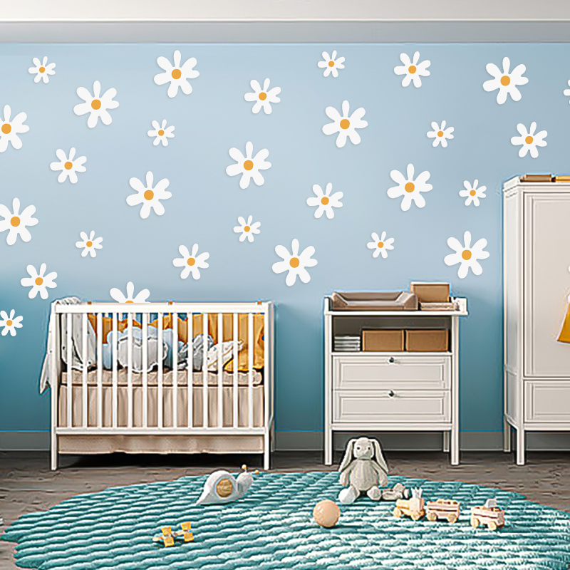 Boho papatya çiçekler duvar çı - Baby Nursery Diy incelemesi ve fiyatı