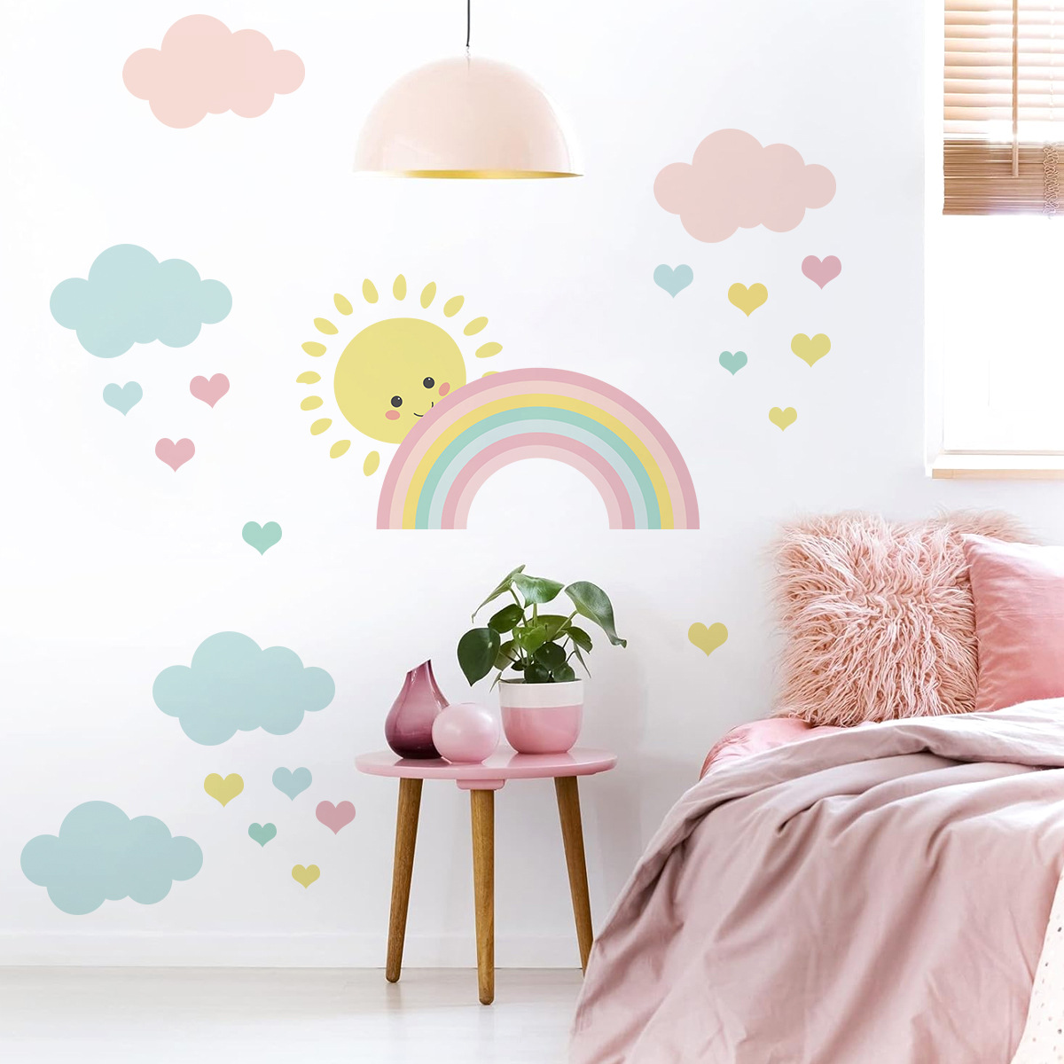 Karikatür Güneş Gökkuşağı Bulu - Baby Nursery Posters incelemesi ve fiyatı
