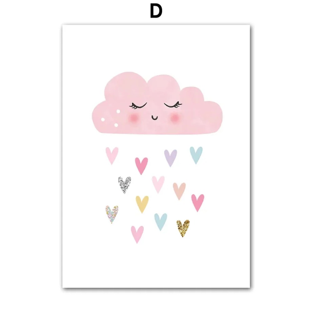 Pembe Unicorn Tavşan Gökkuşağı - Baby Nursery Posters incelemesi ve fiyatı