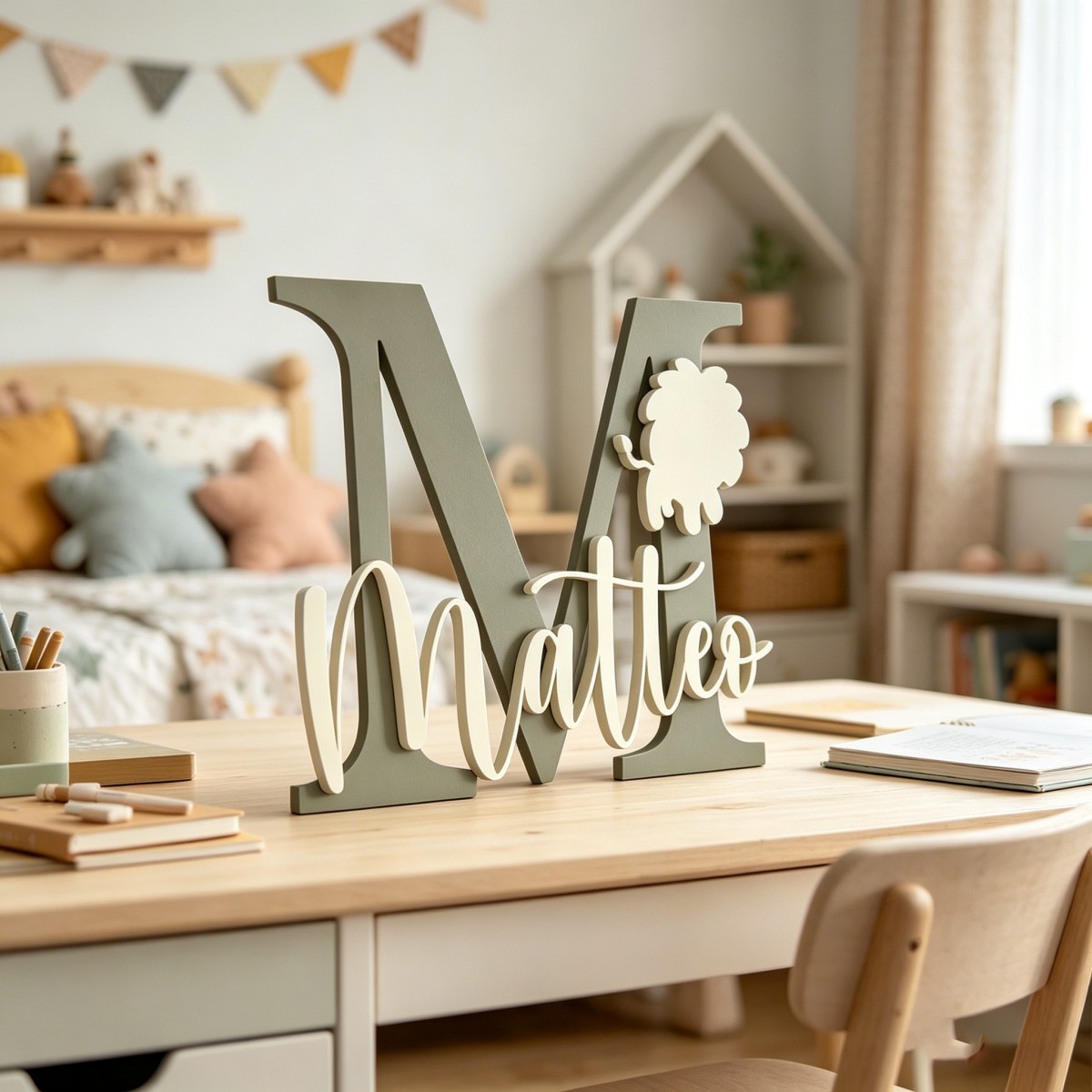 1 adet özel aslan adı ve ilk a - Baby Nursery Diy incelemesi ve fiyatı