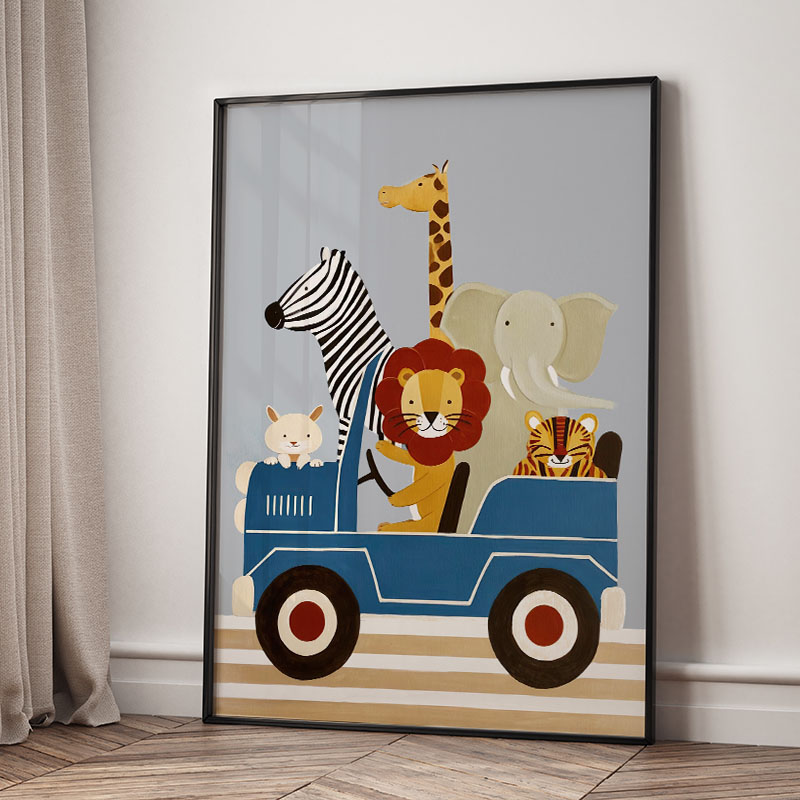 Komik Karikatür Hayvan Araba B - Baby Nursery Products incelemesi ve fiyatı