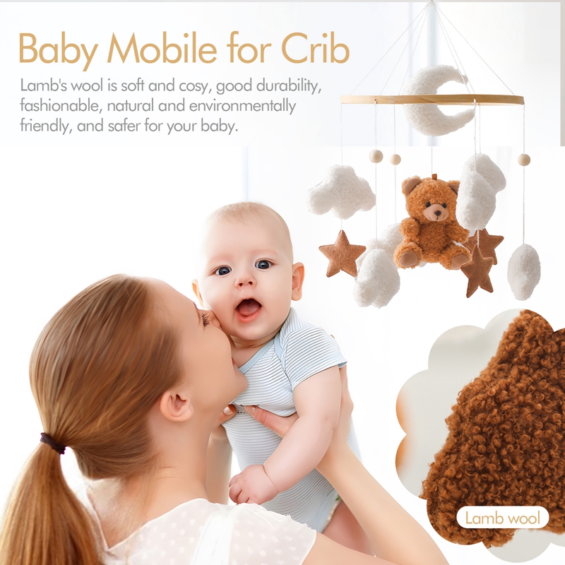 Ahşap Bebek Karyolası Döner Oy - Crib Mobile Musical incelemesi ve fiyatı