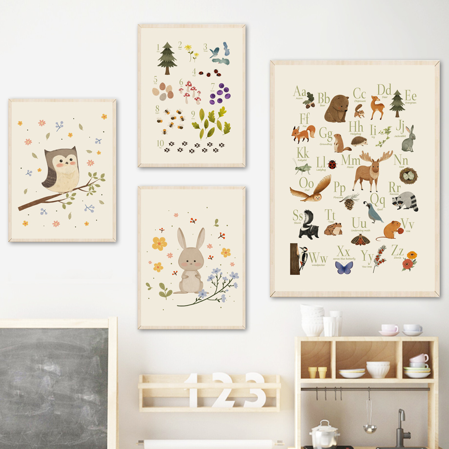 1 adet çerçevesiz Sevimli Tavş - Baby Nursery Posters incelemesi ve fiyatı