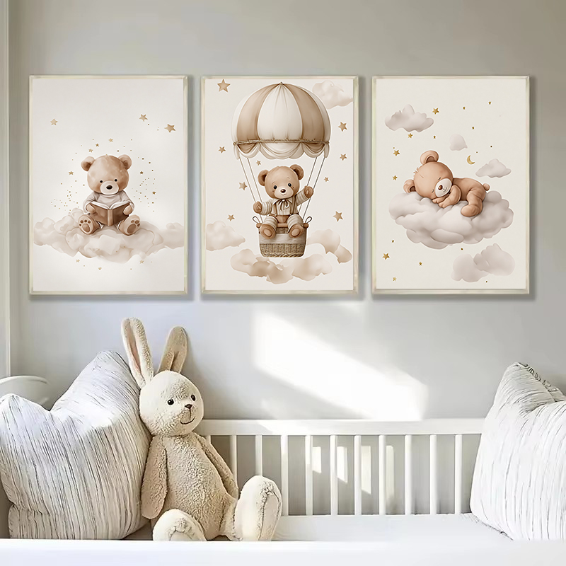 3'lü/set Bohem Ayıcık Hayvan Ö - Baby Nursery Posters incelemesi ve fiyatı